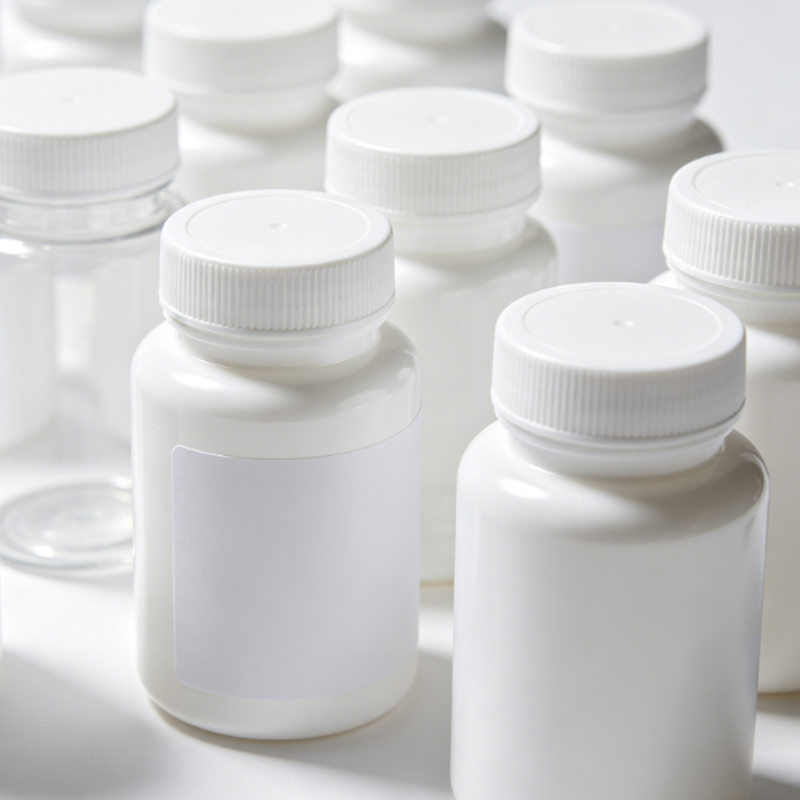 Bottiglia di plastica vuota per pillola medicinale rotonda in HDPE da 50 ml 100 ml