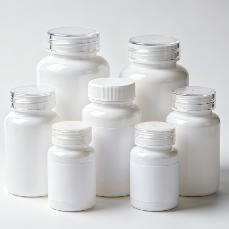 Bottiglia di plastica vuota per pillola medicinale rotonda in HDPE da 50 ml 100 ml